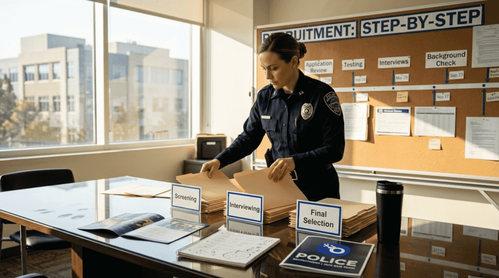 HR manager sorting public safety applications