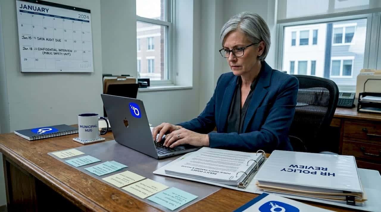 HR manager documenting hiring compliance steps