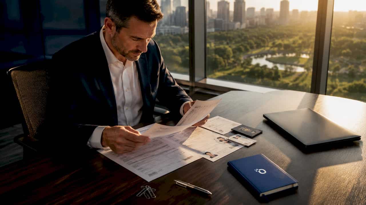 Recruiter reviewing candidate integrity documents