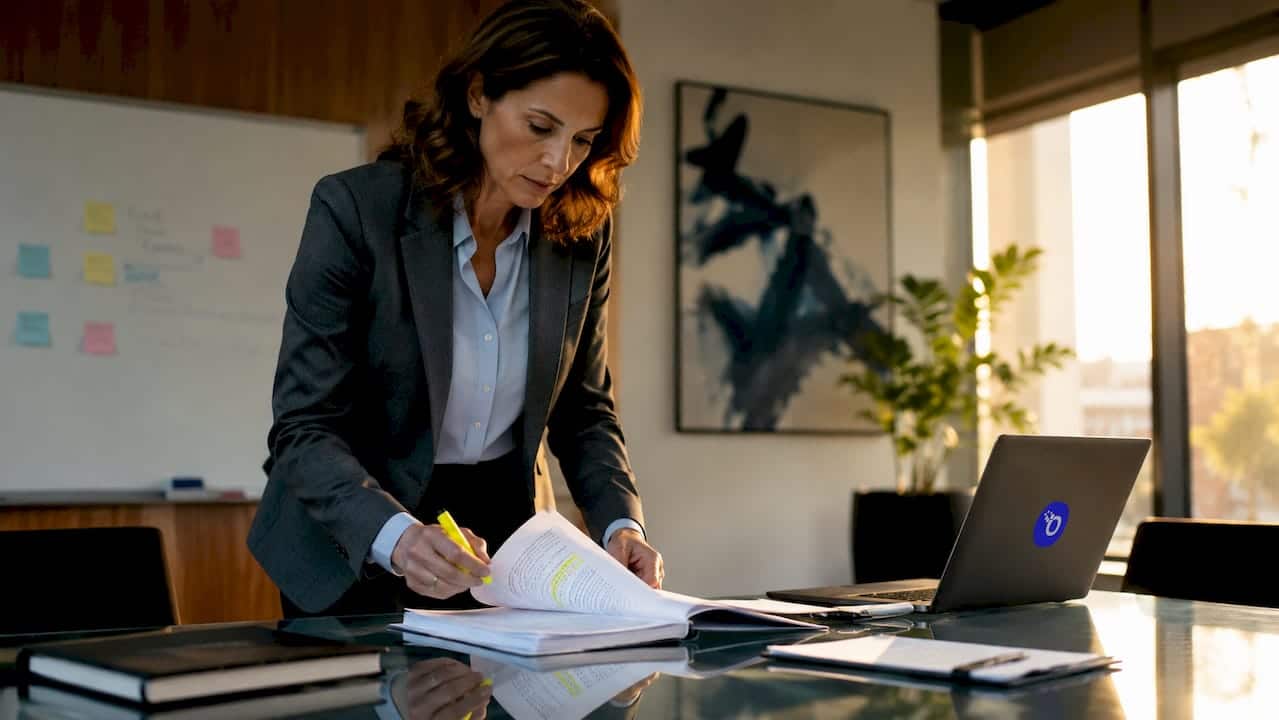 Investigator analyzing workforce reliability reports