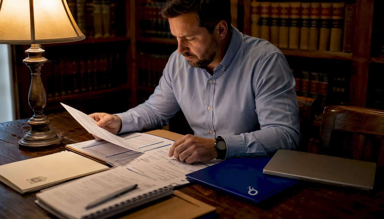 Investigator reviewing onboarding security checklist