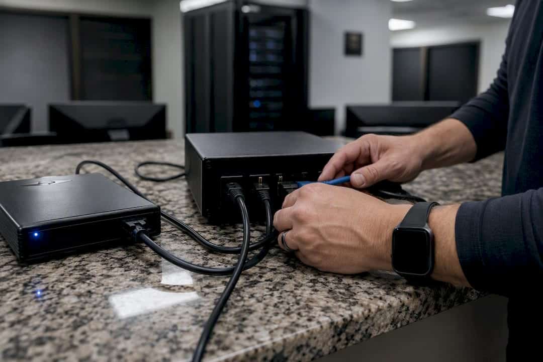 Hands wiring secure data encryption hardware